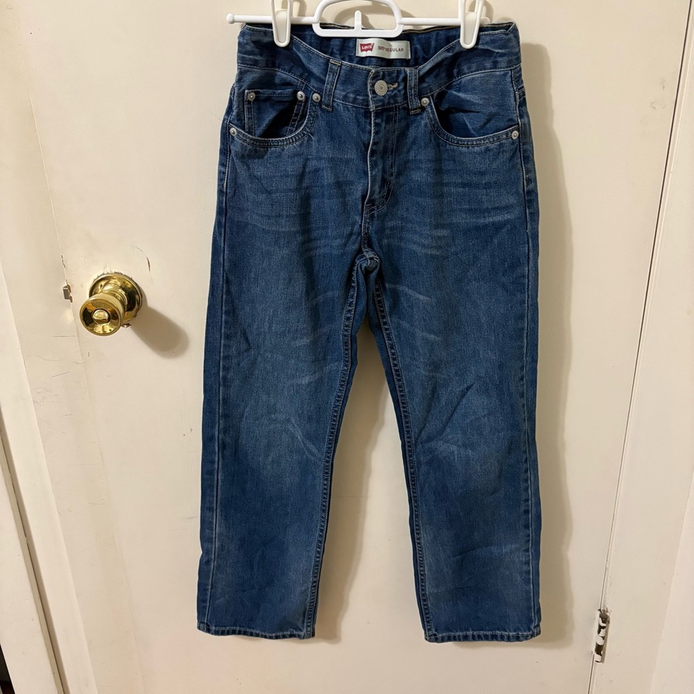 Levi's 505 regular Kids Classic Blue Jeans 12